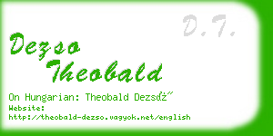 dezso theobald business card